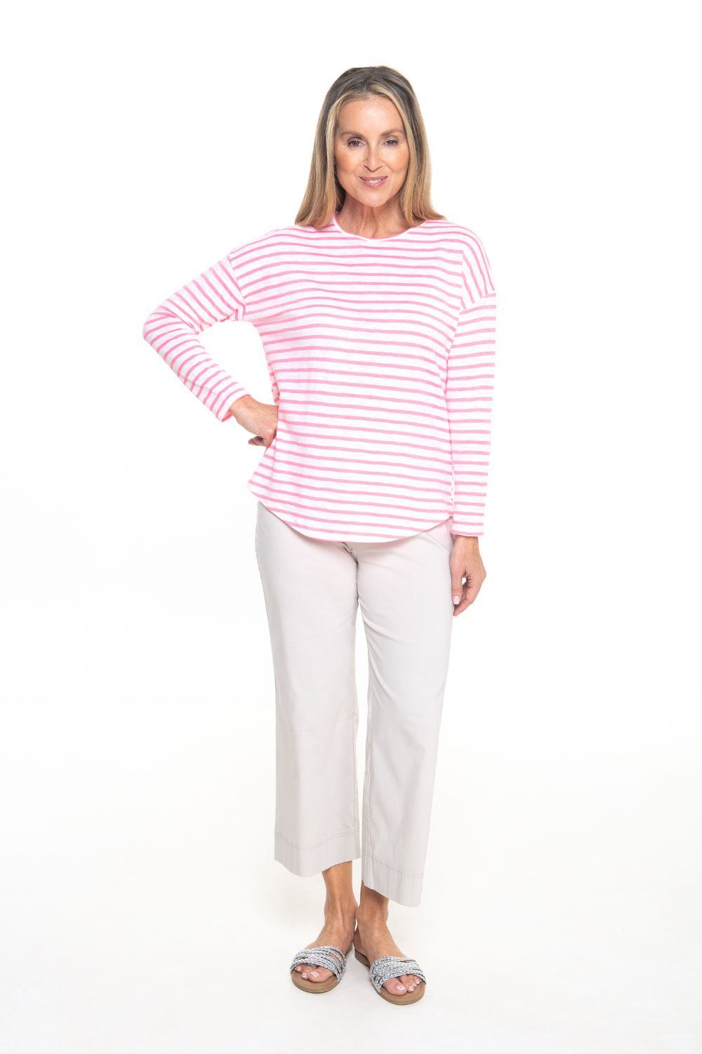 Silvermaple Collection - Stella Stripe Top | Pink/White - Top - Silvermaple Boutique 
