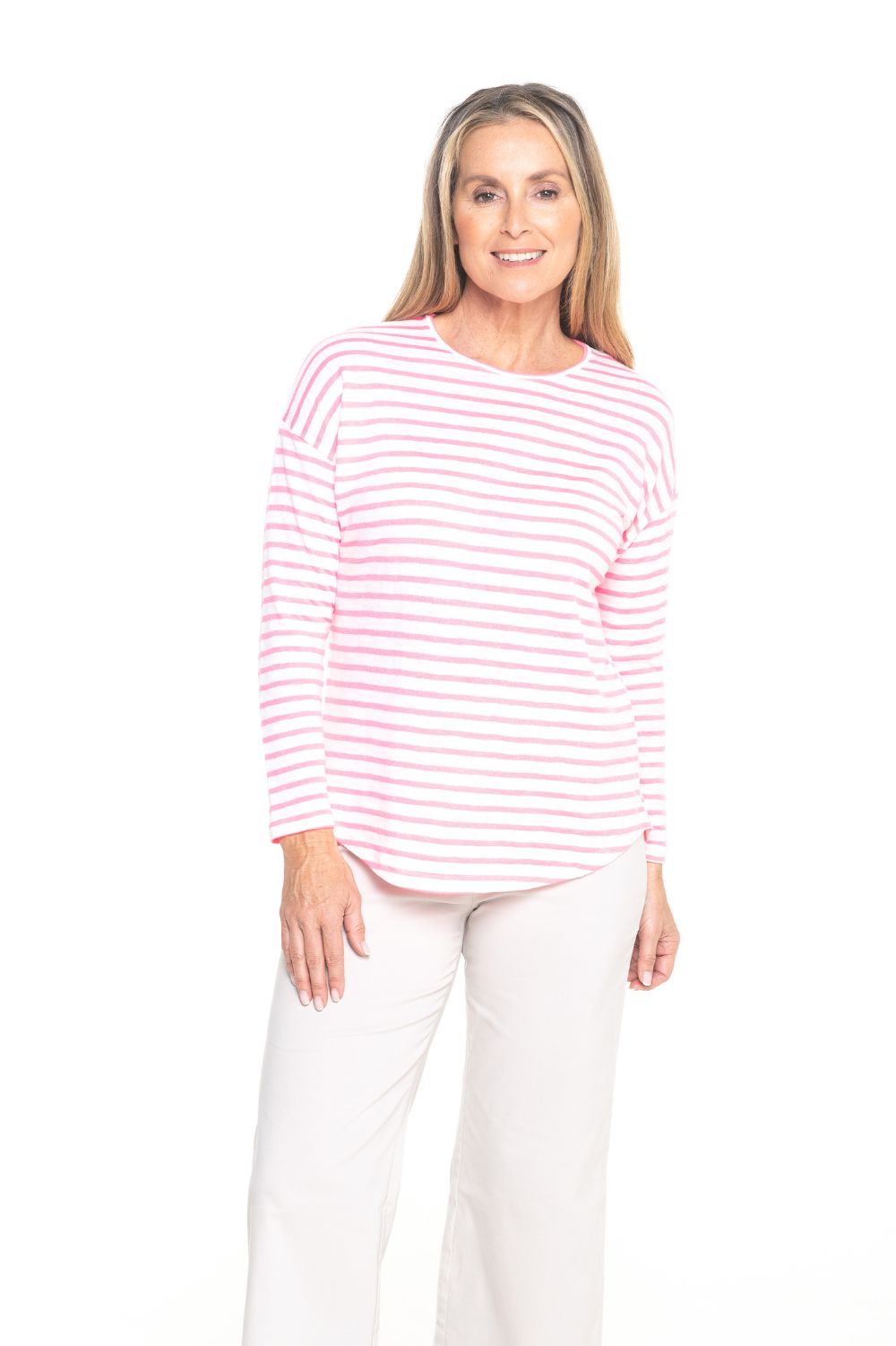 Silvermaple Collection - Stella Stripe Top | Pink/White - Top - Silvermaple Boutique 