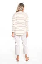 Silvermaple Collection - Stella Stripe Top | Taupe/White - Top - Silvermaple Boutique 