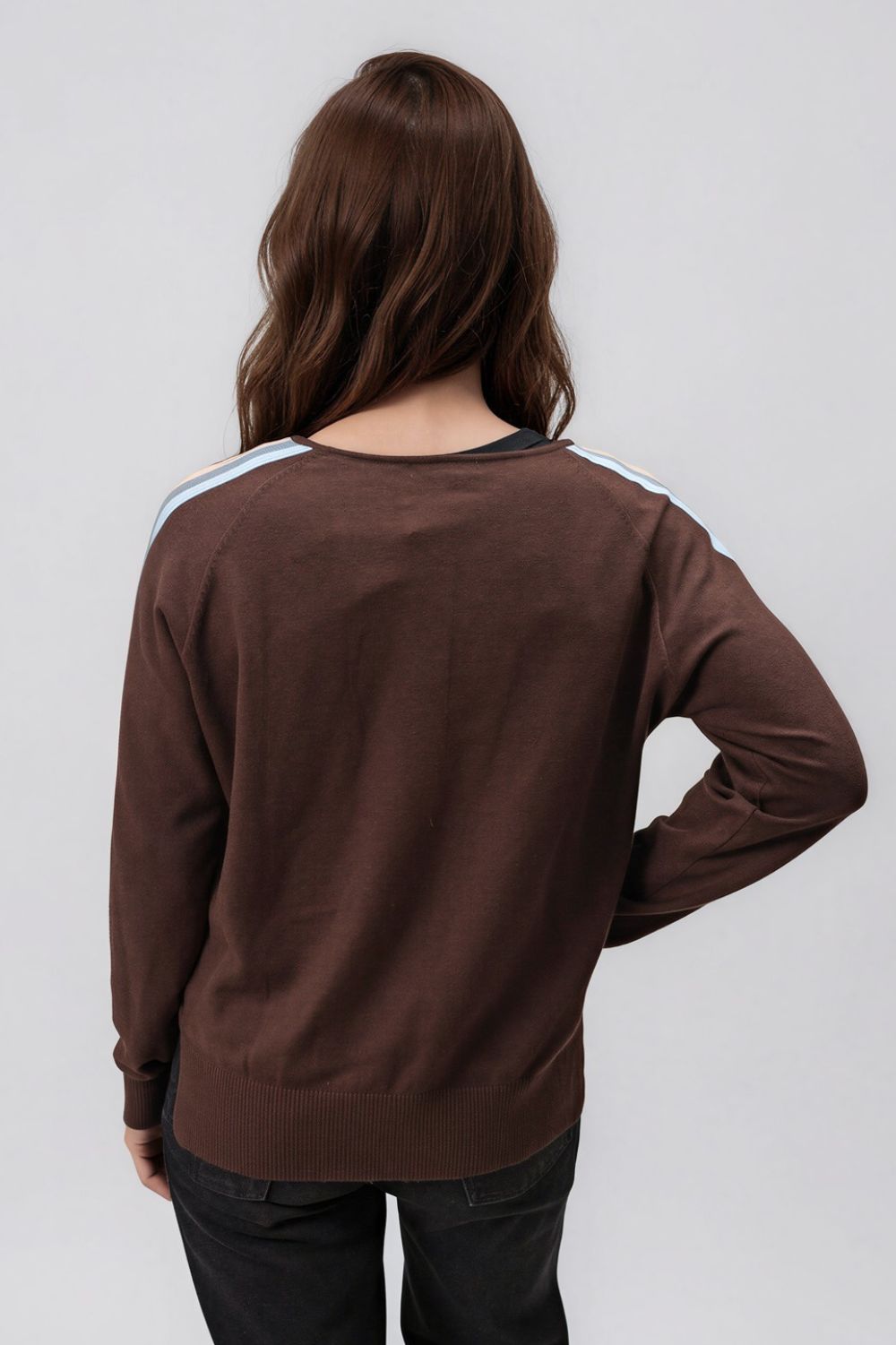 Silvermaple Collection - Stripe Sleeve Sweater - Knitwear - Silvermaple Boutique 