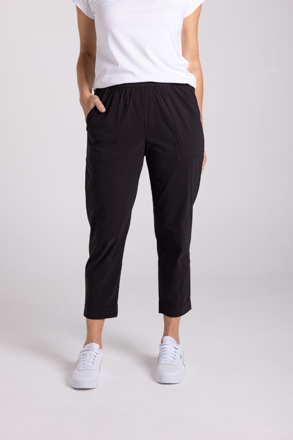 Silvermaple Collection - The Ultimate 7/8 Cuff Pant | Black - Pants - Silvermaple Boutique 