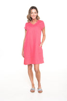 Silvermaple Collection - Thea V-Neck Dress | Melon - Dress - Silvermaple Boutique 