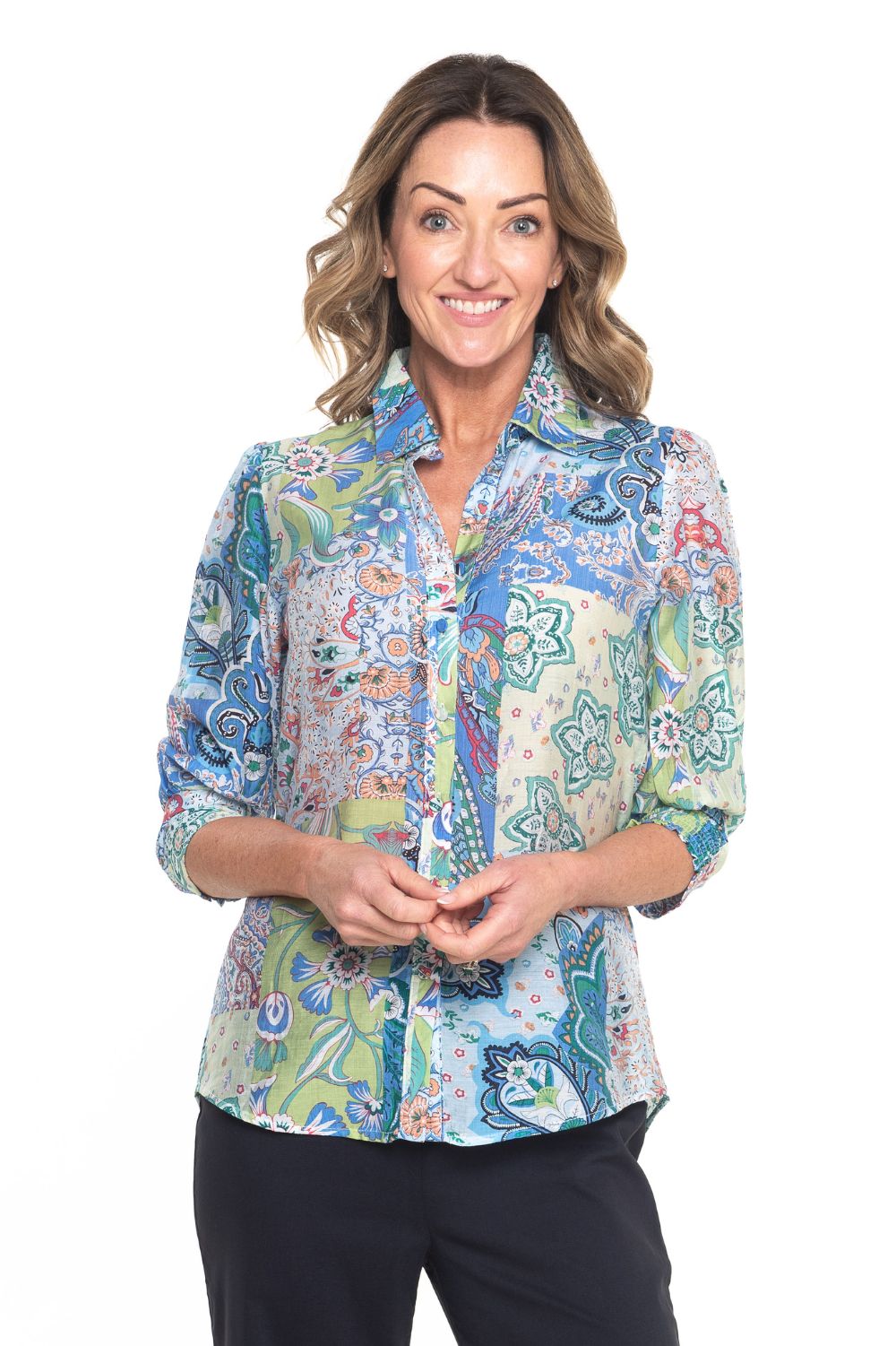 Silvermaple Collection - Velora Shirt | Bluebell Mist - Shirt - Silvermaple Boutique 