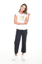 Silvermaple Collection - Willow Tee | White Motif - T-Shirt - Silvermaple Boutique 