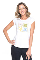 Silvermaple Collection - Willow Tee | White Motif - T-Shirt - Silvermaple Boutique 