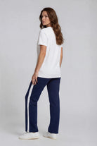 Silvermaple Collection - Oasis Stripe Pant | Navy - Pants - Silvermaple Boutique 