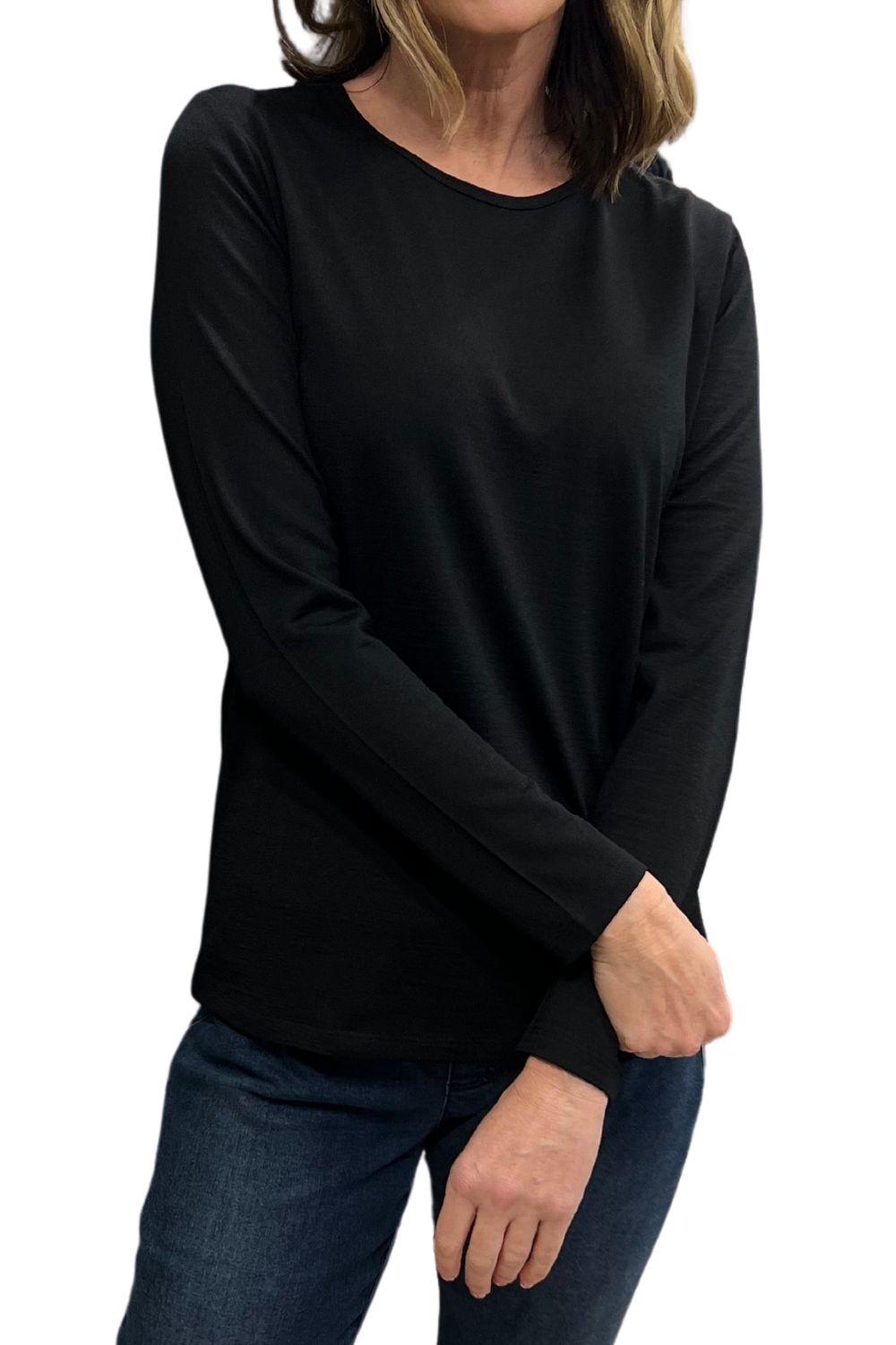 Silvermaple Collection - Belle Long Sleeve Merino | Black - Top - Silvermaple Boutique 