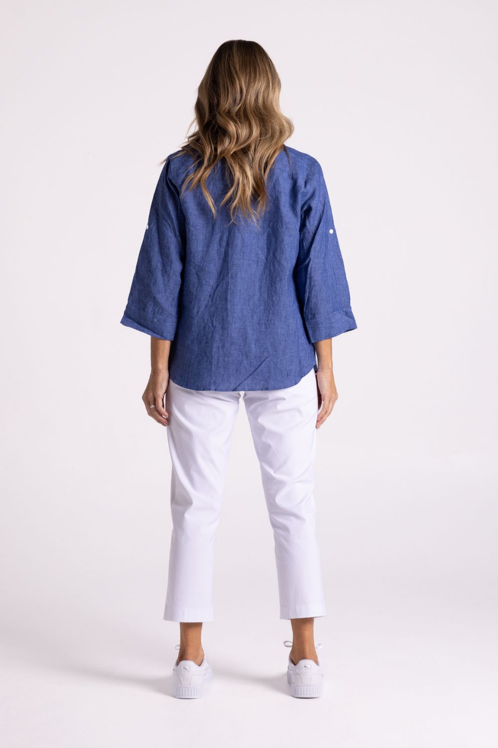 Silvermaple Collection - Charlotte Linen Shirt | Indigo - Shirt - Silvermaple Boutique 