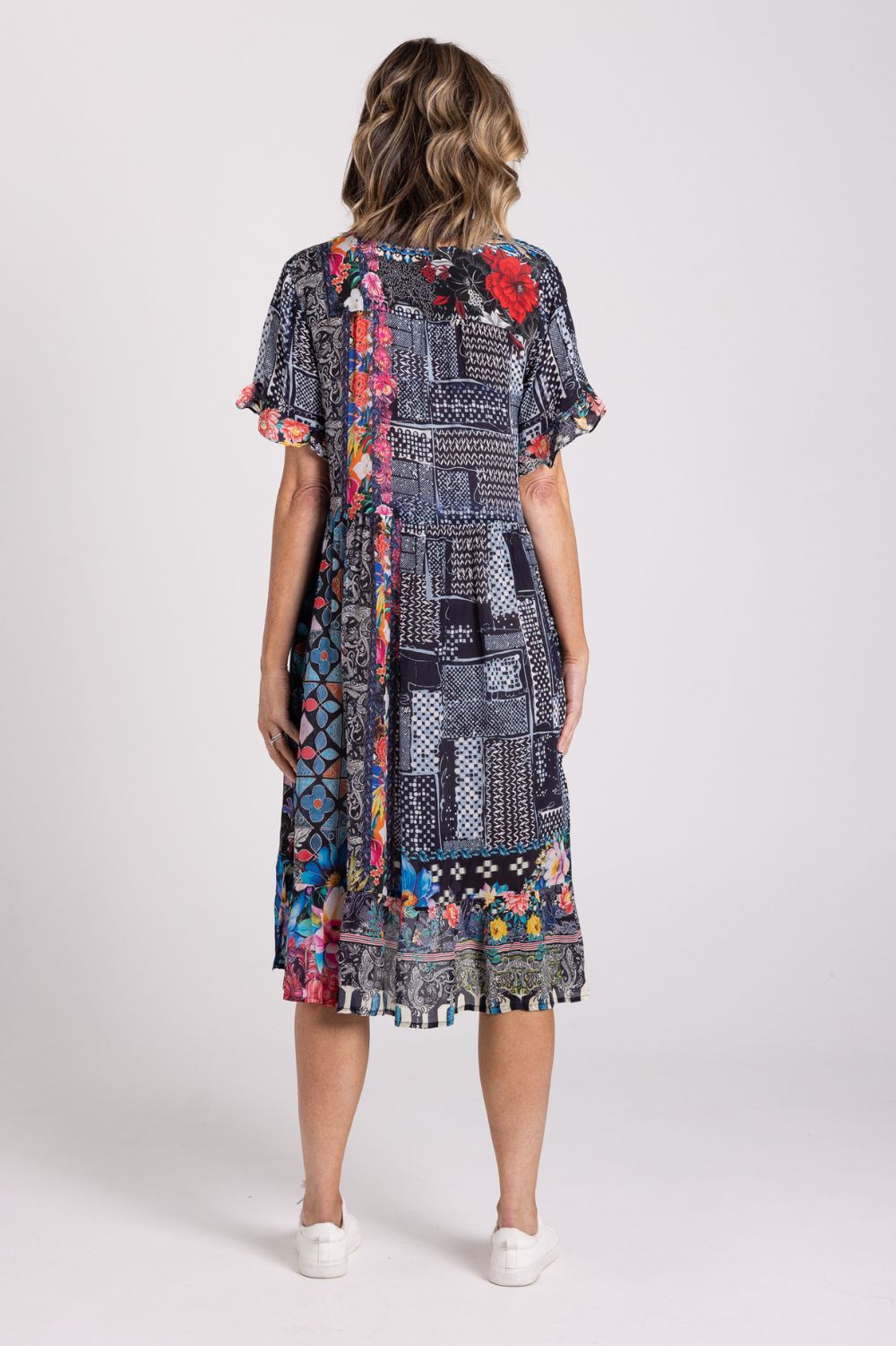 Silvermaple Collection - Fiona V-Neck Dress | Serene Bloom - Dress - Silvermaple Boutique 