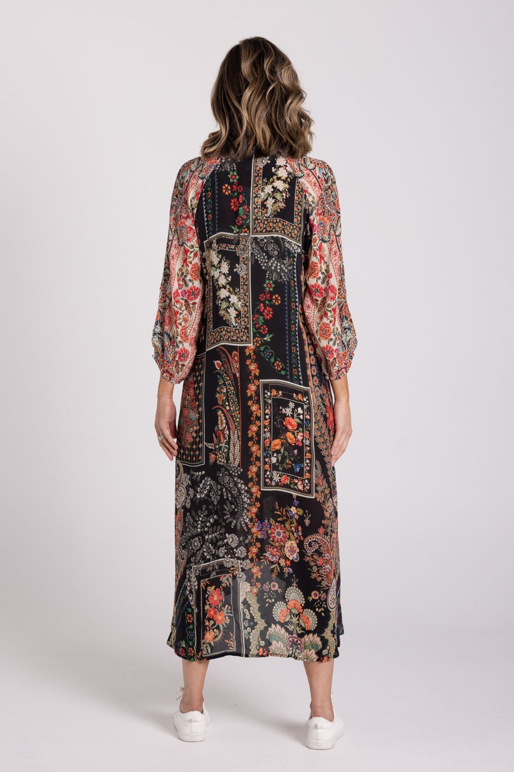 Silvermaple Collection - Zara Mandarin Maxi Dress | Eden Noir - Dress - Silvermaple Boutique 