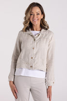 Silvermaple Collection - Samantha Fray Edge Jacket | Natural - Jacket - Silvermaple Boutique 