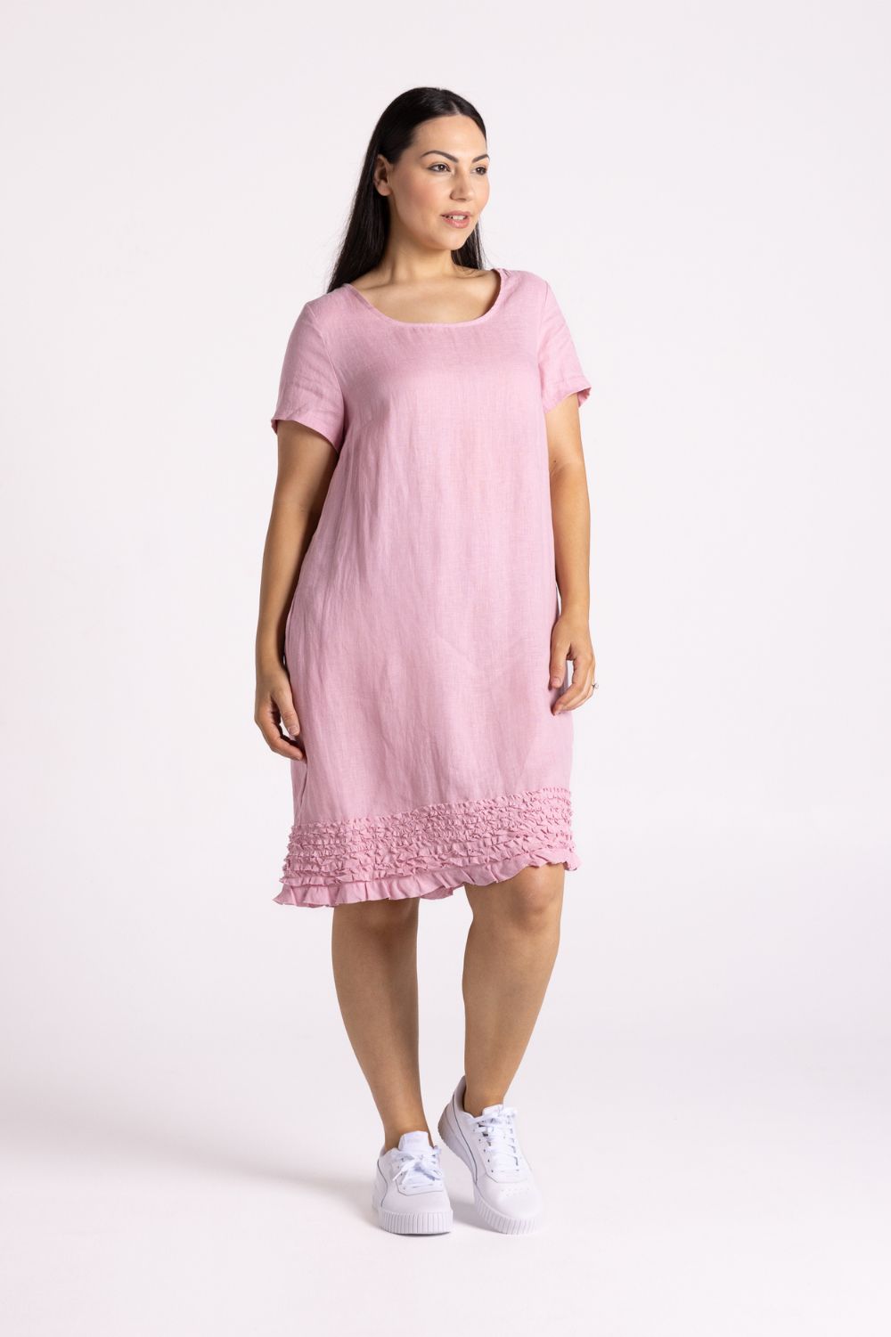 Silvermaple Collection - Vanessa Ruffle Hem Dress | Pink - Dress - Silvermaple Boutique 