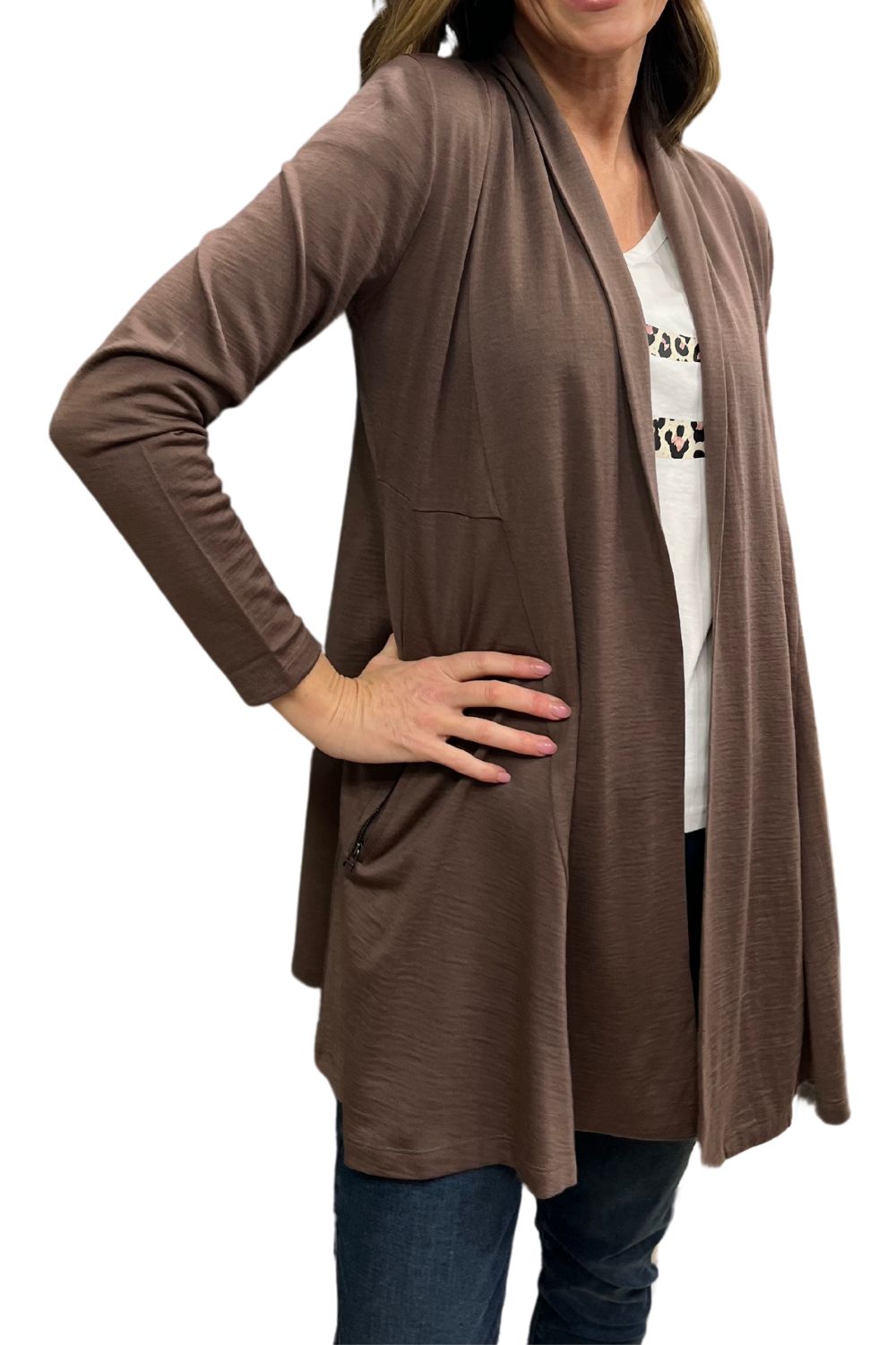 Silvermaple Collection - Lucinda Merino Cardigan | Mocha - Cardigan - Silvermaple Boutique 