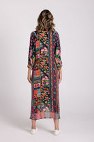 Silvermaple Collection - Zara Mandarin Maxi Dress | Twilight Garden - Dress - Silvermaple Boutique 