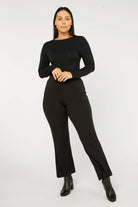 Tani - Full Straight Pant | Black - Pants - Silvermaple Boutique 