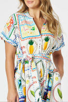 Threadz & Clarity - Amalfi Midi Dress | Blue/Multi - Dress - Silvermaple Boutique 