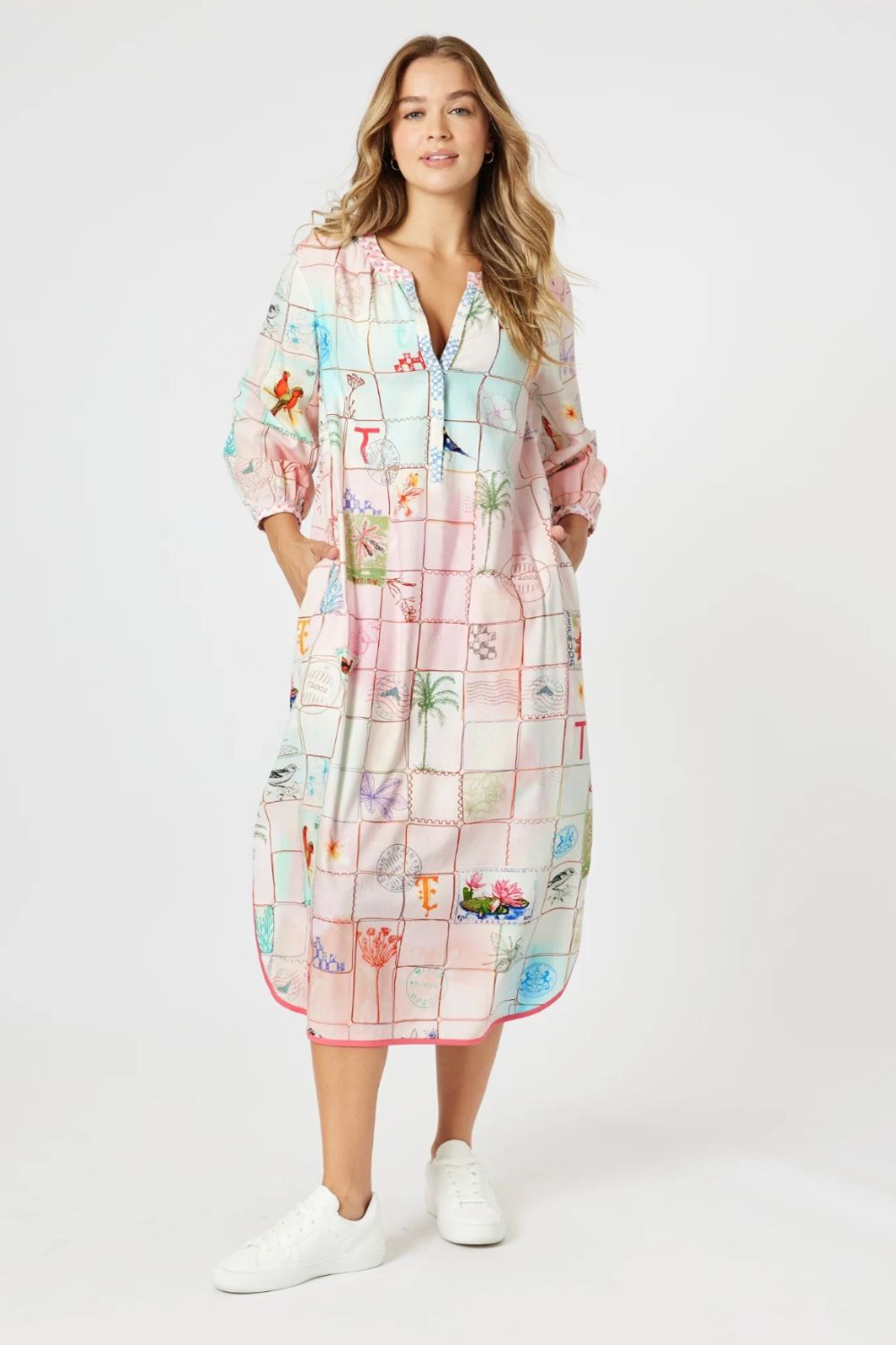 Threadz & Clarity - Capri Print Dress | Pastel Multi - Dress - Silvermaple Boutique 