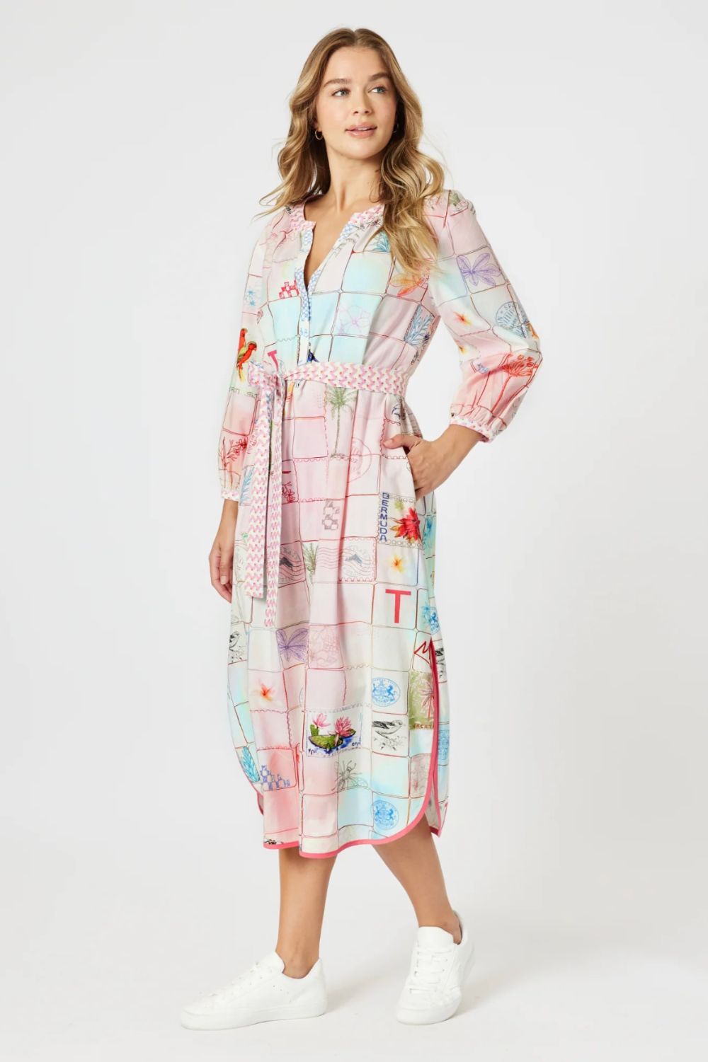 Threadz & Clarity - Capri Print Dress | Pastel Multi - Dress - Silvermaple Boutique 