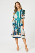 Threadz & Clarity - The Tulum Dress | Blue/Multi - Dress - Silvermaple Boutique 