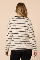 Threadz & Clarity - Wall Street 2 in 1 Top | Ivory/Black - Top - Silvermaple Boutique 
