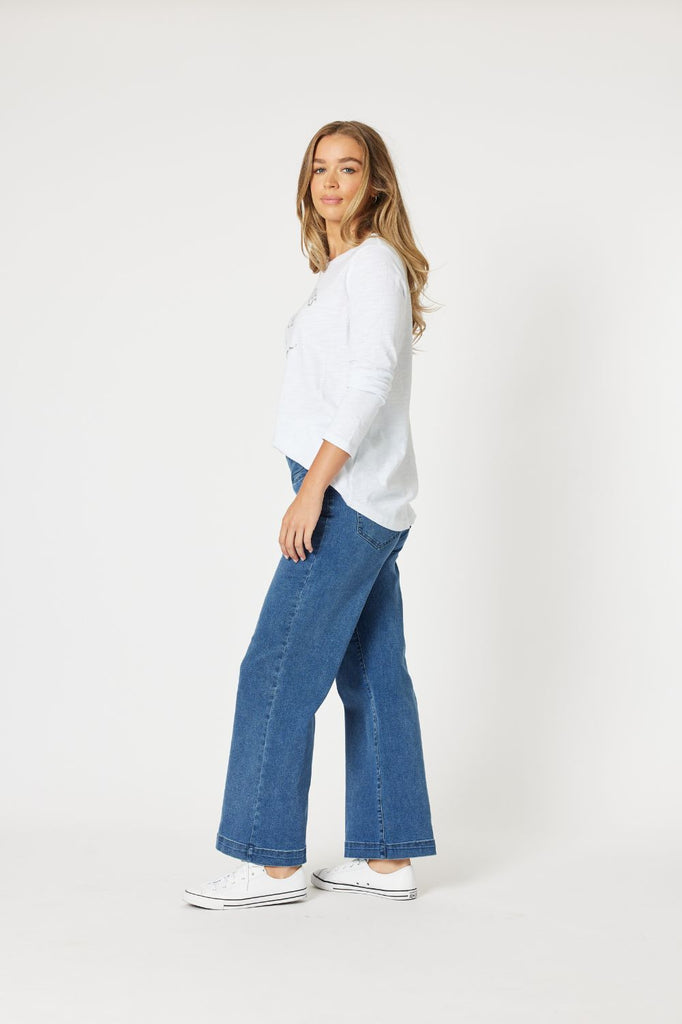 Threadz & Clarity Maddy Wide Leg Jean | Denim_Silvermaple Boutique