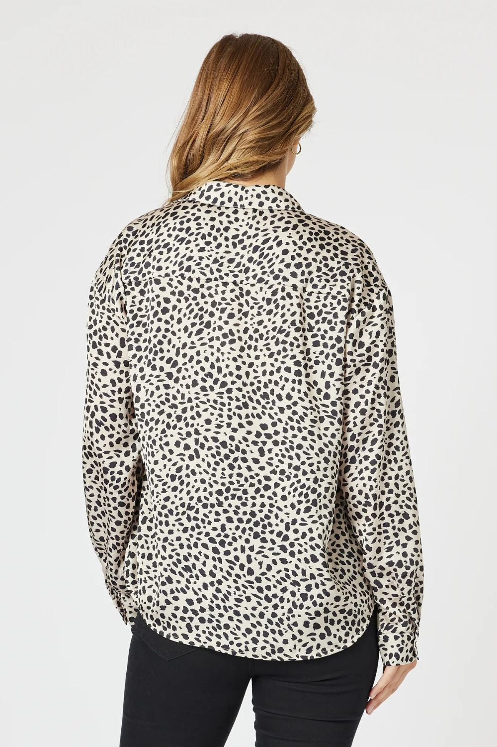 Threadz & Clarity - Pebble Spot Print Shirt | Natural/Black - Shirt - Silvermaple Boutique 