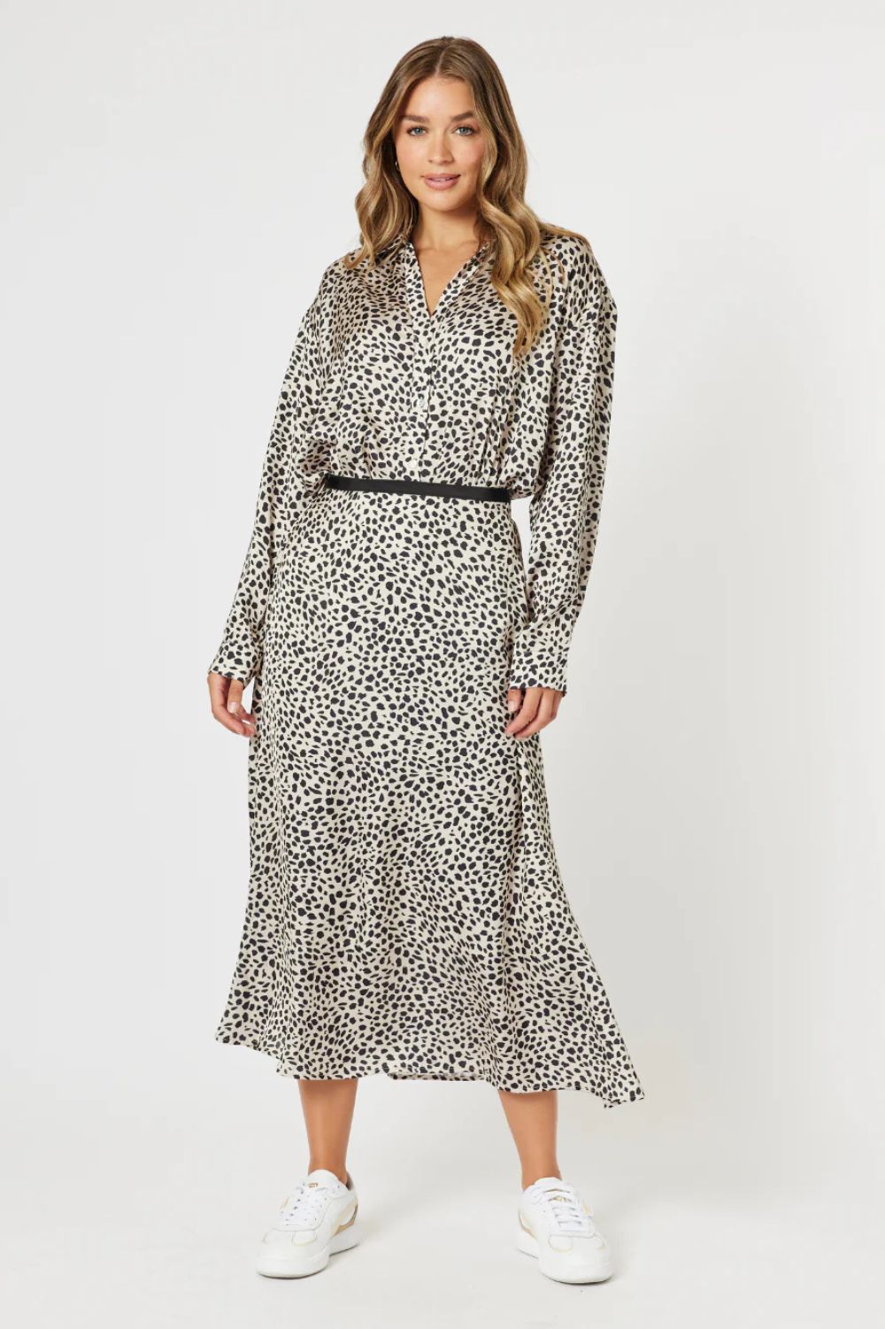 Threadz & Clarity - Pebble Spot Print Shirt | Natural/Black - Shirt - Silvermaple Boutique 