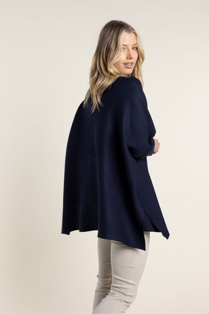 Two T's Oversized Sweater | Navy_Silvermaple Boutique