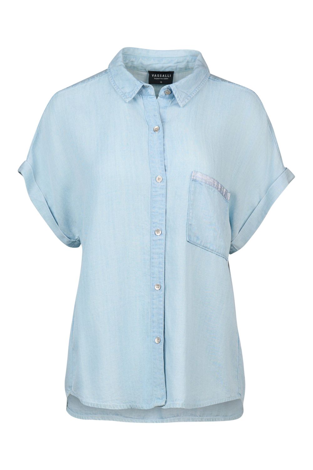 Vassalli - Chambray Shirt | Blue Hue - Shirt - Silvermaple Boutique 