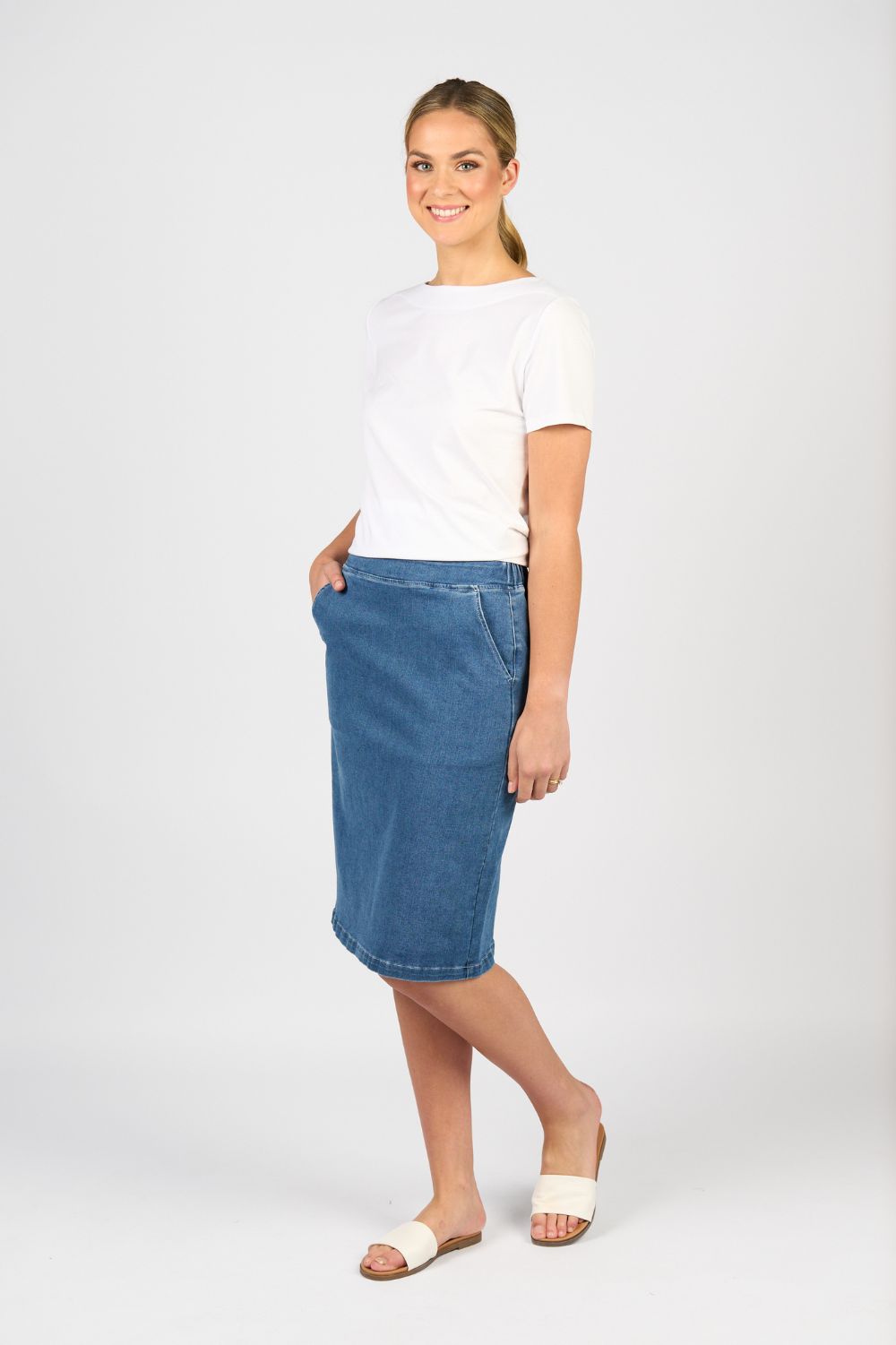 Vassalli - Denim Skirt | Blue Hue - Skirt - Silvermaple Boutique 