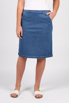 Vassalli - Denim Skirt | Blue Hue - Skirt - Silvermaple Boutique 
