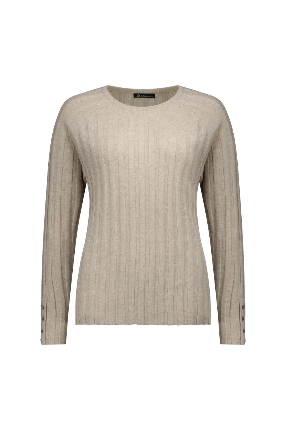 Vassalli - Ribbed Knit Jumper | Oatmeal - Top - Silvermaple Boutique 