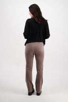 Vassalli - Straight Leg Fly Cords | Taupe - Pants - Silvermaple Boutique 