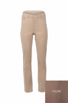 Vassalli - Straight Leg Pinwale Cord Pant | Taupe - Pants - Silvermaple Boutique 