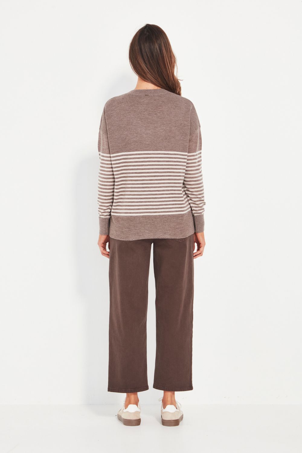 Verge - Verge Brag Sweater | Truffle Stripe - Jumper - Silvermaple Boutique 