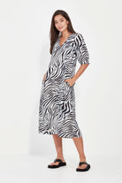 Verge - Verge Casey Dress | Zebra Print - Dress - Silvermaple Boutique 