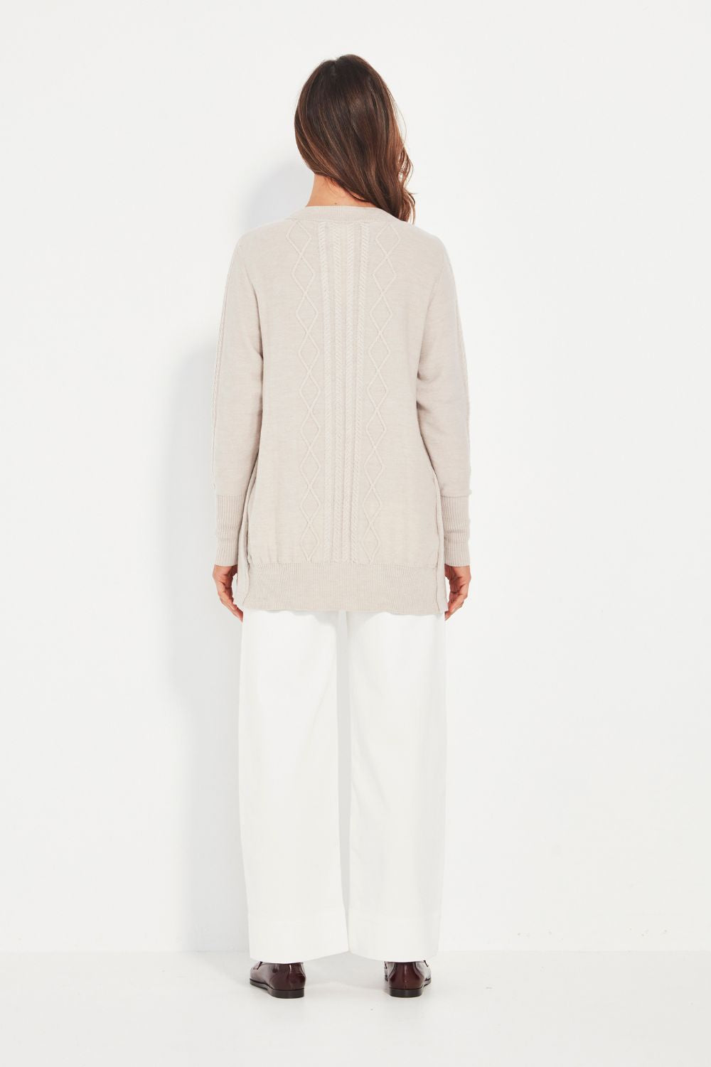 Verge - Verge Cherish Cardi | Chalk Marle - Cardigan - Silvermaple Boutique 