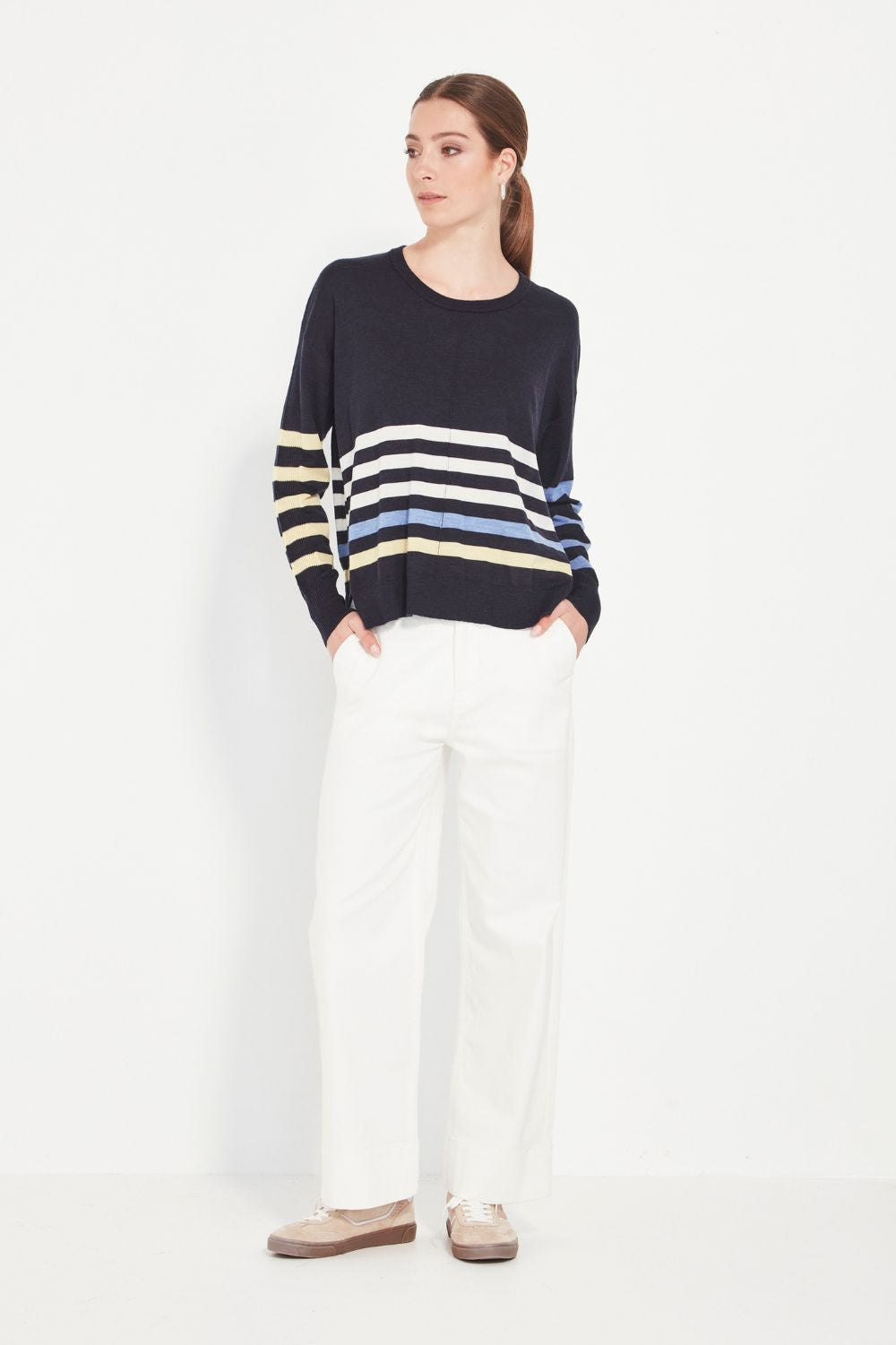 Verge - Verge Thea Sweater | Stripe - Jumper - Silvermaple Boutique 