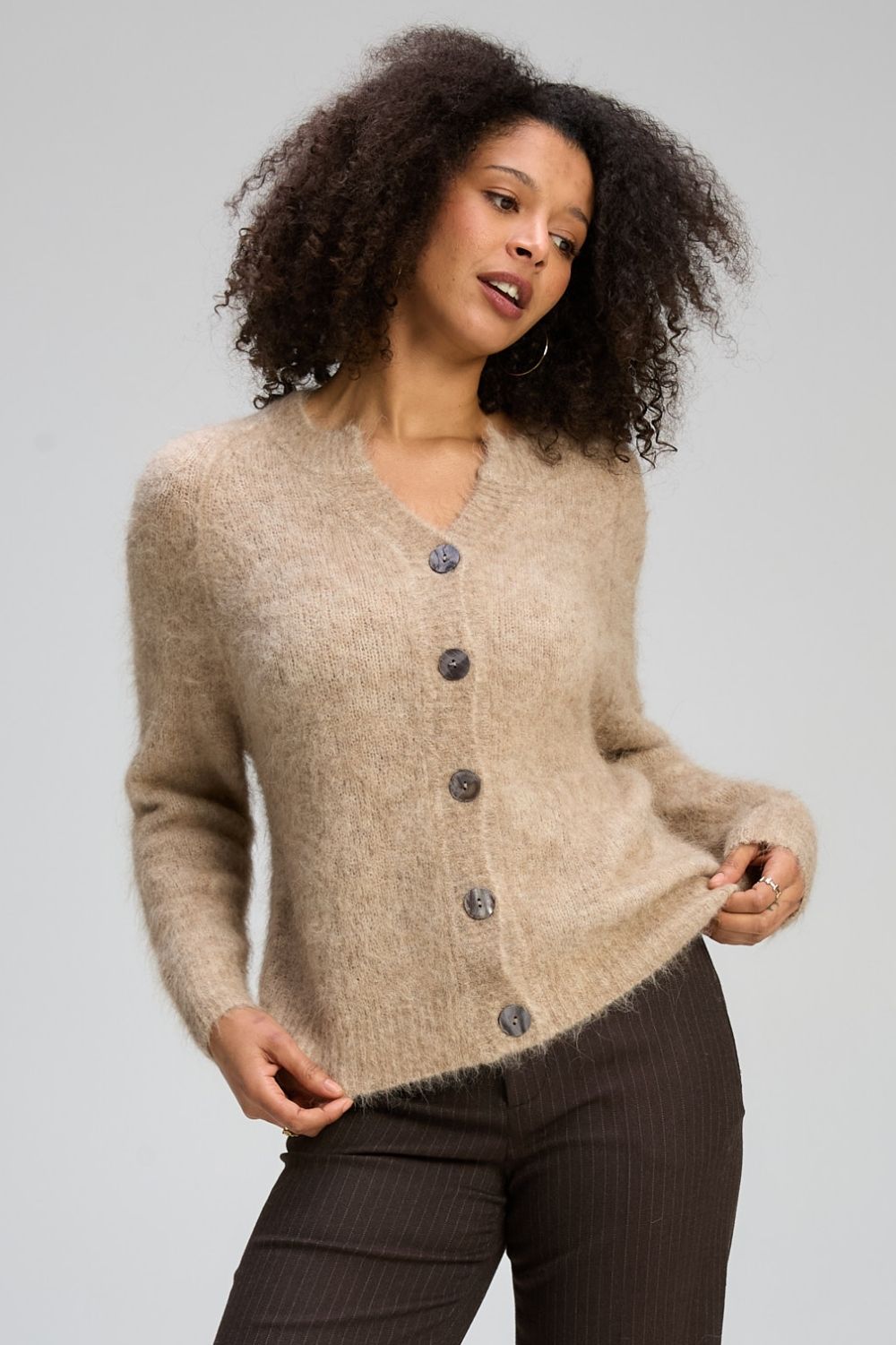 Zaket & Plover - Alpaca Cardi | Bark - Cardigan - Silvermaple Boutique 