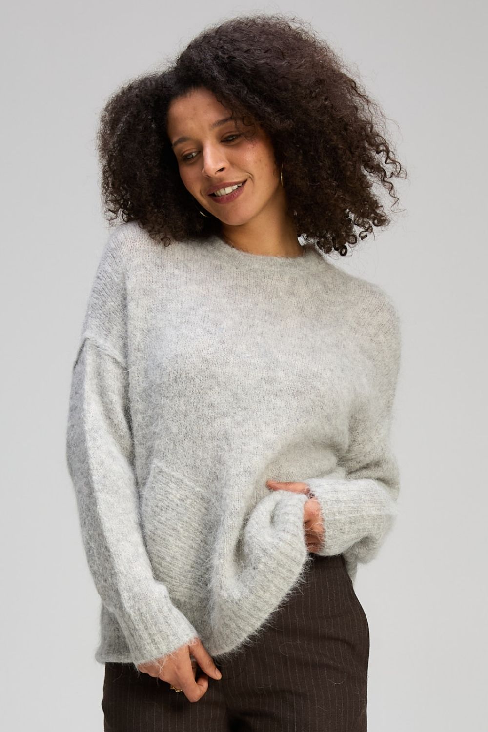 Zaket & Plover - Alpaca Jumper | Marl Grey - Jumper - Silvermaple Boutique 