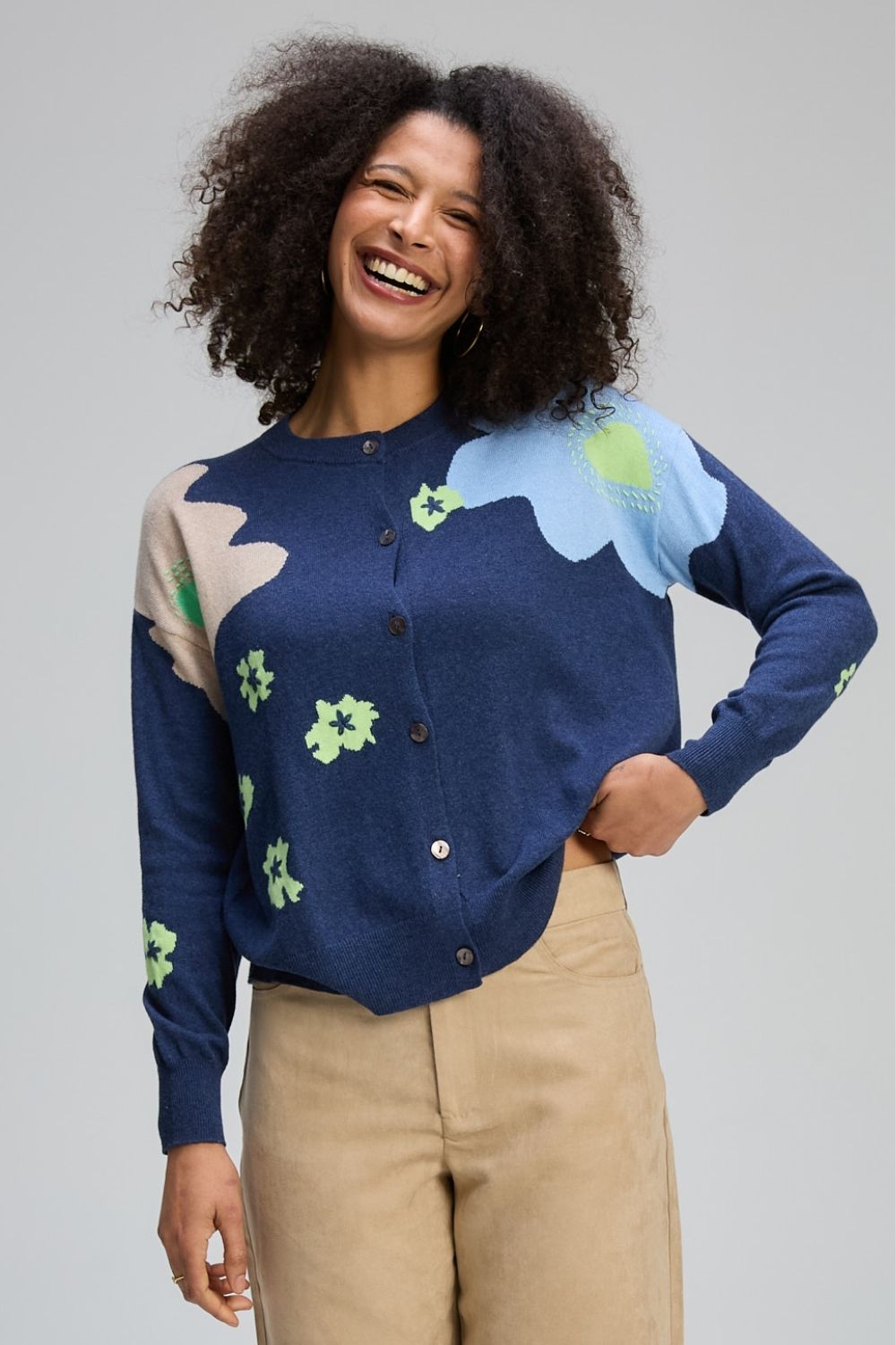Zaket & Plover - Petal Play Cardi | Denim - Cardigan - Silvermaple Boutique 
