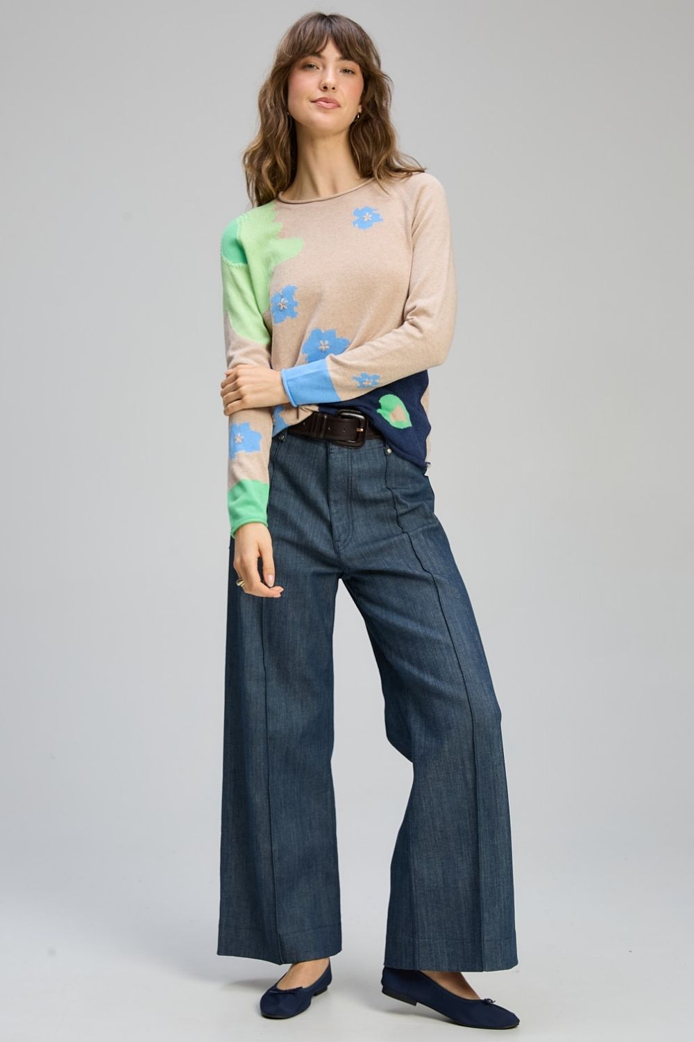 Zaket & Plover - Petal Play Jumper | Almond - Jumper - Silvermaple Boutique 