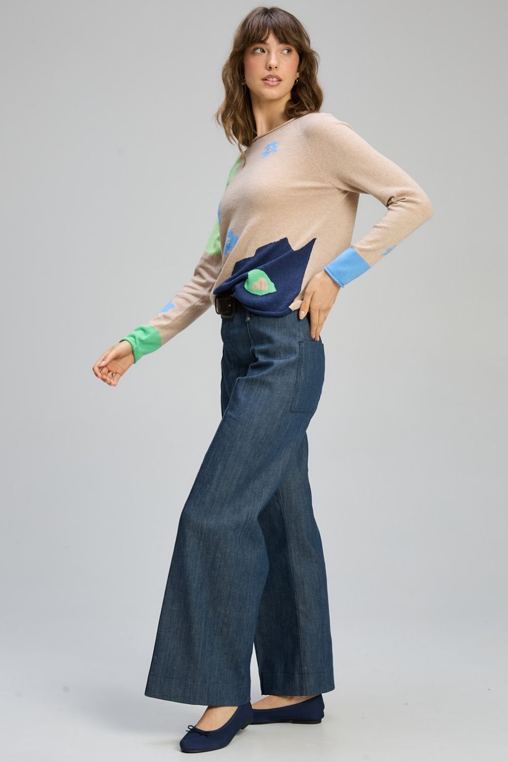 Zaket & Plover - Petal Play Jumper | Almond - Jumper - Silvermaple Boutique 