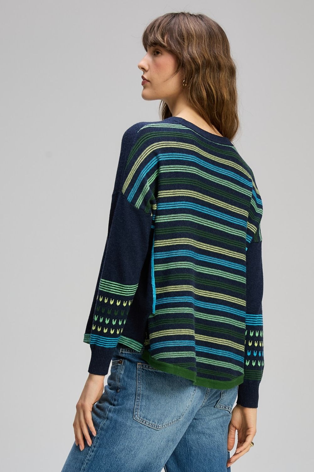 Zaket & Plover - Textured Swing Jumper | Dark Denim - Jumper - Silvermaple Boutique 