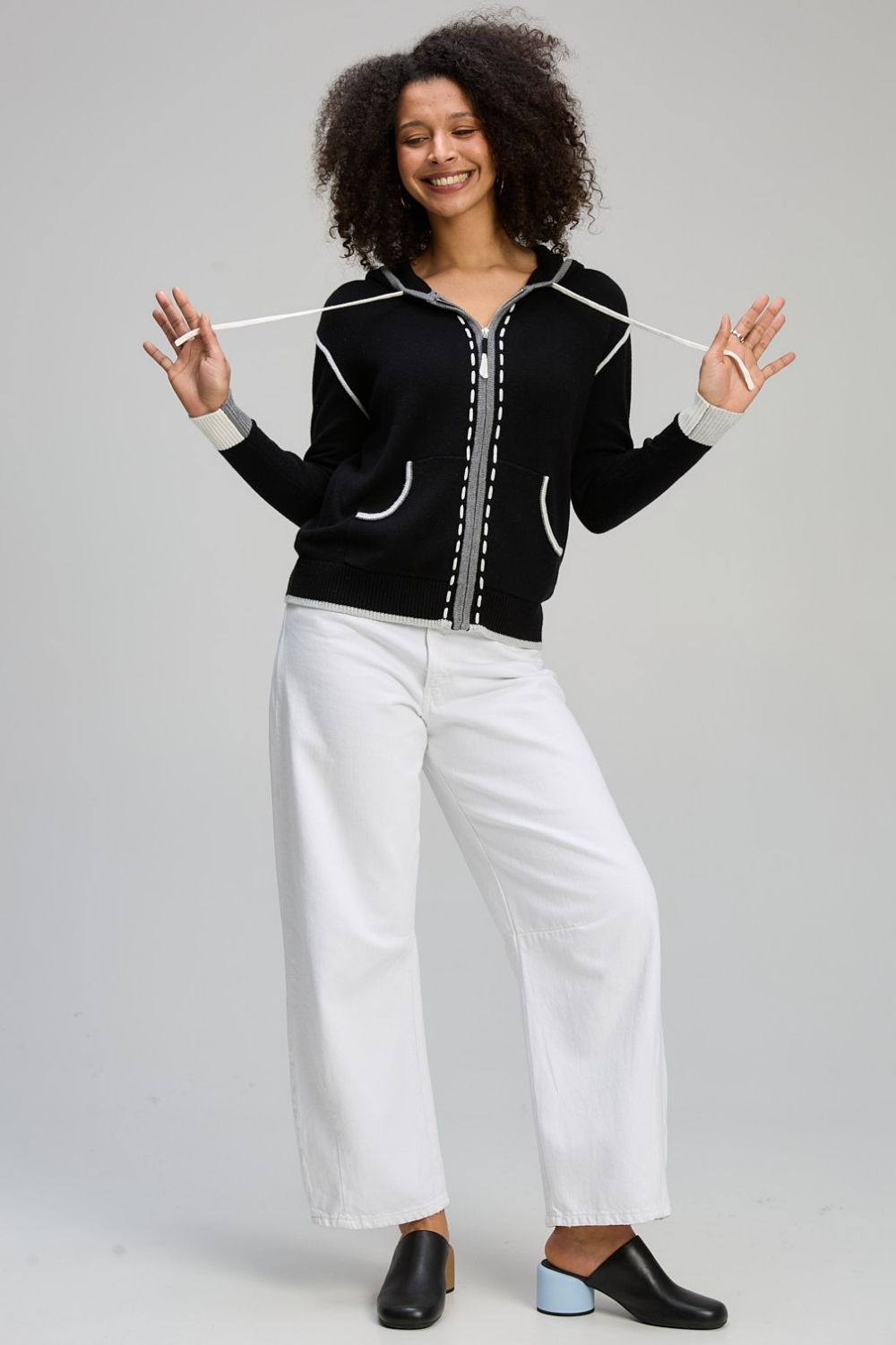 Zaket & Plover - Threaded Hoodie | Black - Jumper - Silvermaple Boutique 