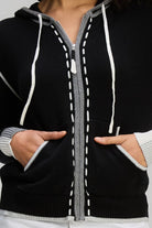 Zaket & Plover - Threaded Hoodie | Black - Jumper - Silvermaple Boutique 