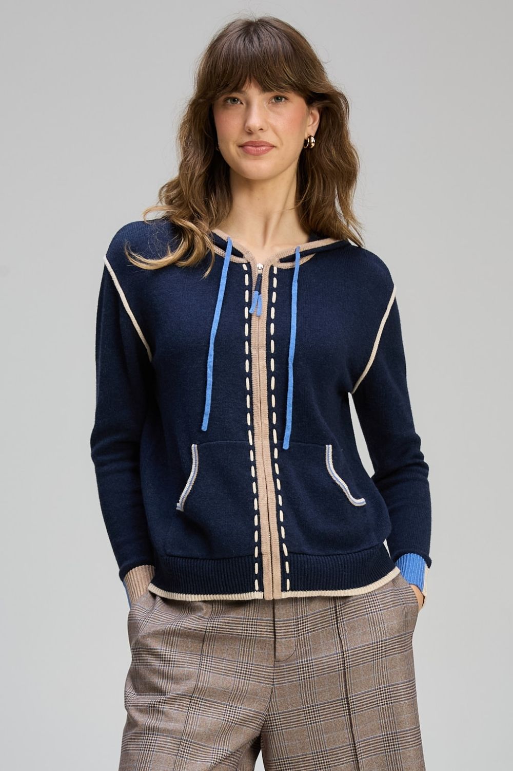 Zaket & Plover - Threaded Hoodie | Dark Denim - Jumper - Silvermaple Boutique 