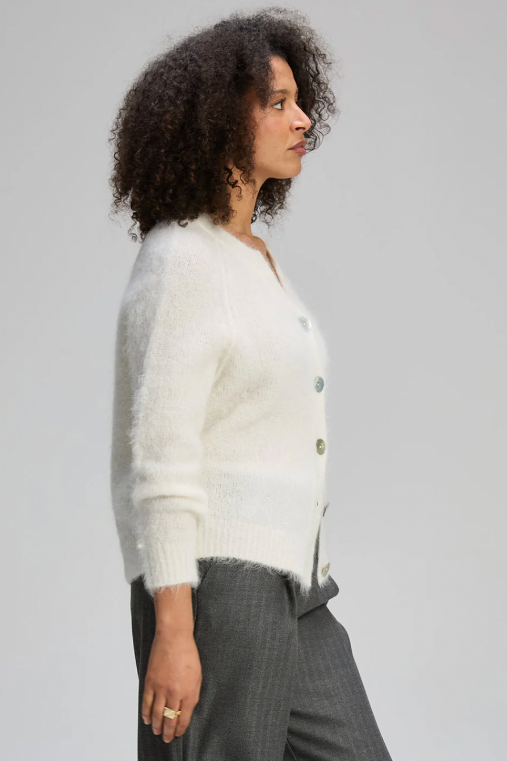 Zaket & Plover - Alpaca Cardi | White - Cardigan - Silvermaple Boutique 