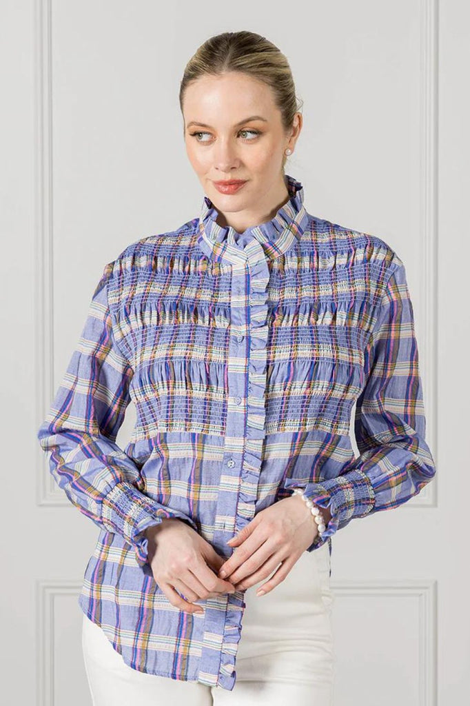 Zjoosh Ayre Plaid Shirt | Blue _Silvermaple Boutique