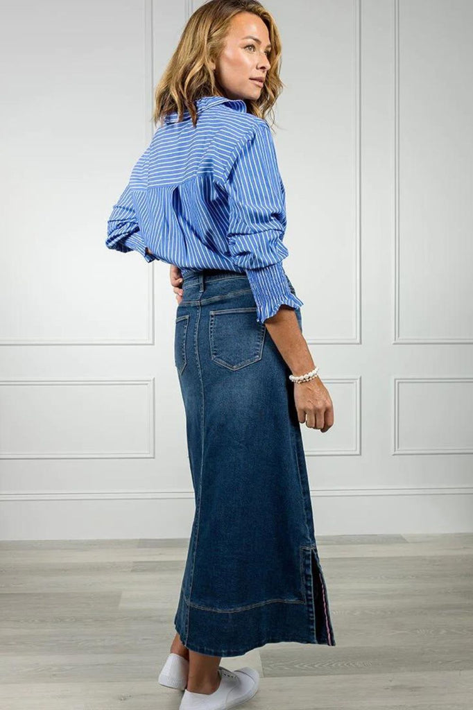 Zjoosh Madison Denim Skirt | Indigo Denim_Silvermaple Boutique